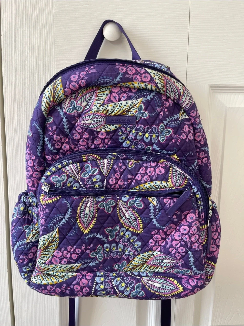 Vera Bradley Purple Floral Quilted Backpack